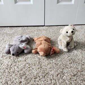 Ty Beanie Baby Bundle - Bears Mel, Cubbie and Almond